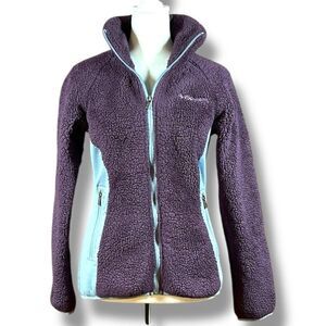 Columbia Fast Beauty Fleece Full‎ Zip Jacket Womens Extra Small XS Purple Blue